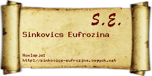 Sinkovics Eufrozina névjegykártya