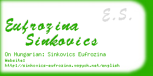eufrozina sinkovics business card